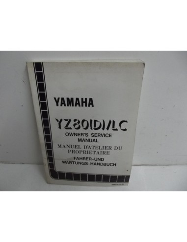 manuel d'atelier d'épo YZ 80 1992-1992