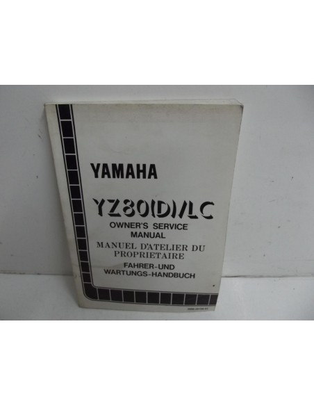 manuel d'atelier d'épo YZ 80 1992-1992