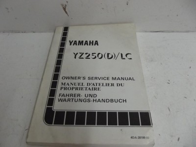 manuel d'atelier , revue t YZ 250 1991-1992