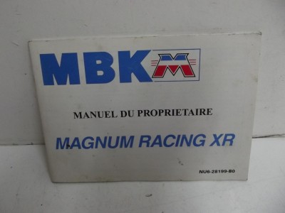 manuel du propriétaire tampon MAGNUM RACING XR 50 1997-1997